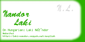 nandor laki business card